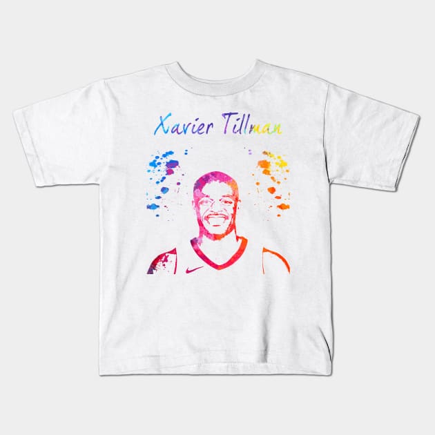 Xavier Tillman Kids T-Shirt by Moreno Art